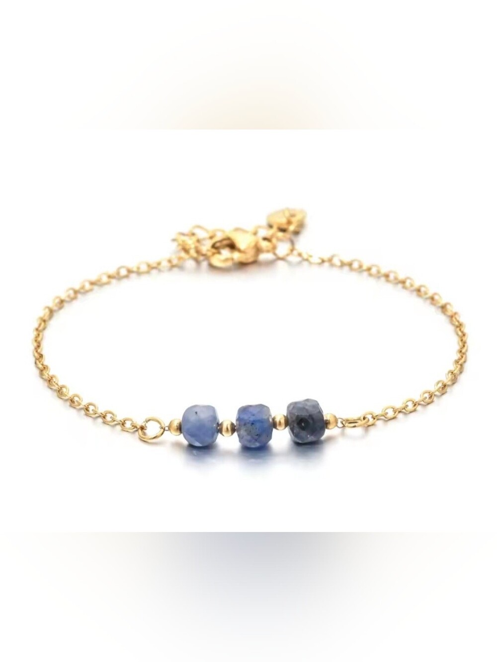 💙💙NEW💙💙 BEAUTIFUL!! SS Mininalist Faceted LAPIS LAZULI Bracelet